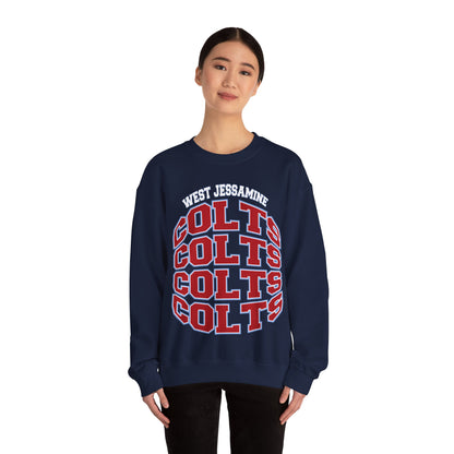 West Jessamine Colts Crewneck Sweatshirt — School Spirit Pride - Unisex