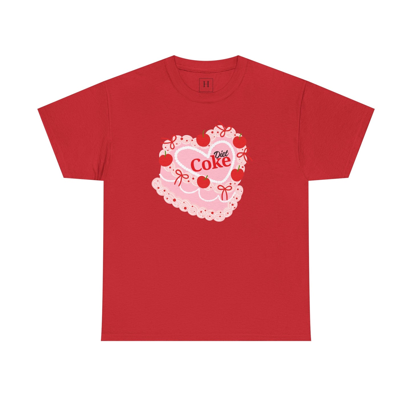 Coquette Cherry "Diet Coke" Heart Cake T-Shirt