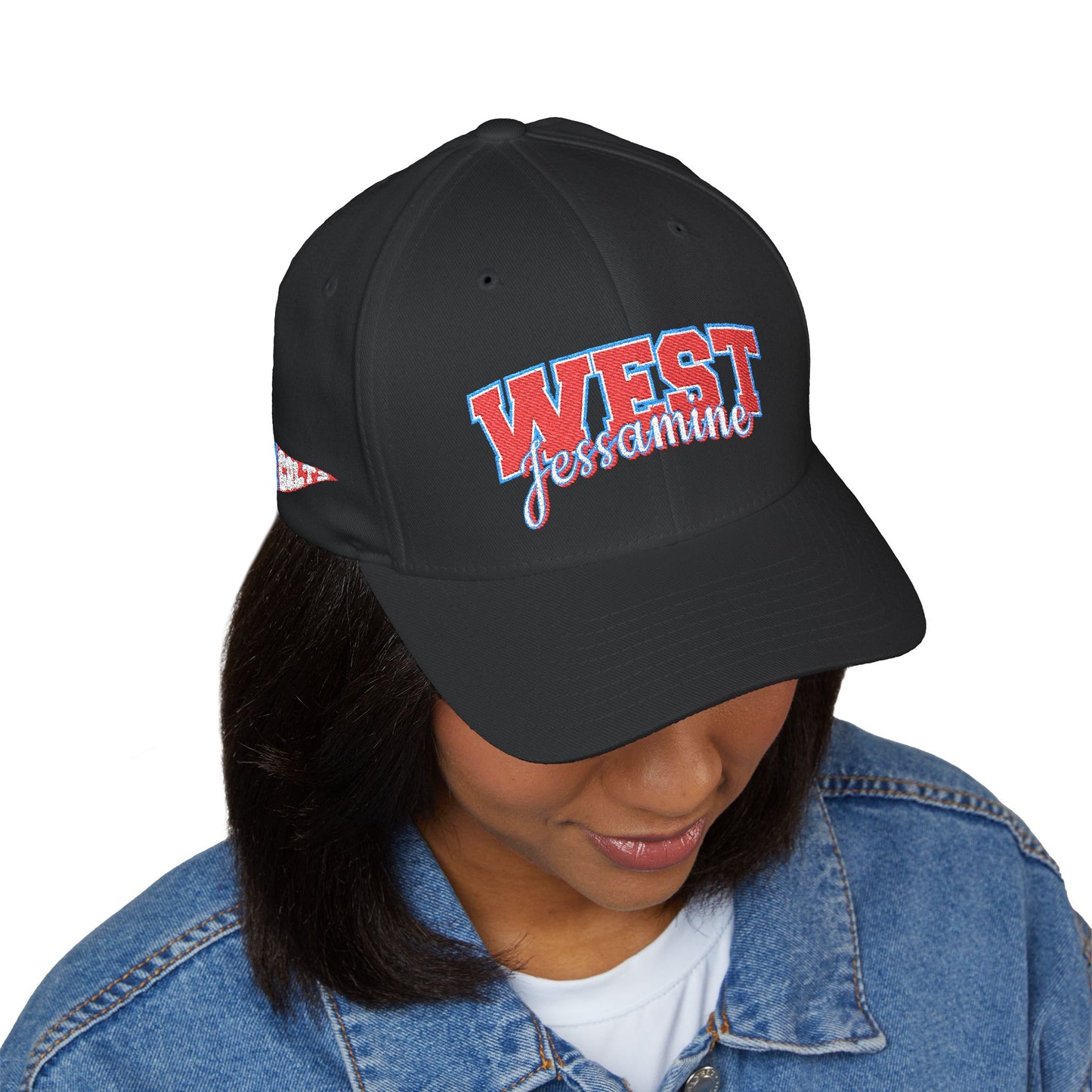 West Jessamine - Colts Pennant on Left Side - Embroidered Baseball Cap — Retro Game Day School Spirit