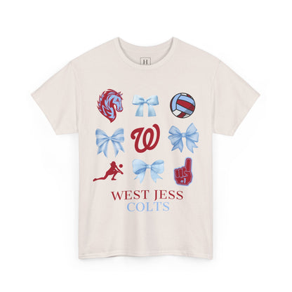 Volleyball Coquette Bows Unisex Tee - West Jessamine