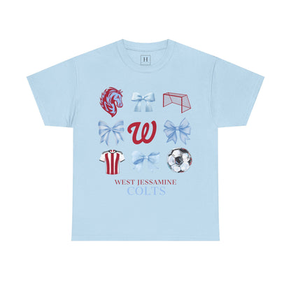 Copy of West Jessamine Colts Coquette Soccer Bows - Unisex Tee