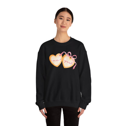 Me + You Heart Locket with Pink Bow Sweatshirt