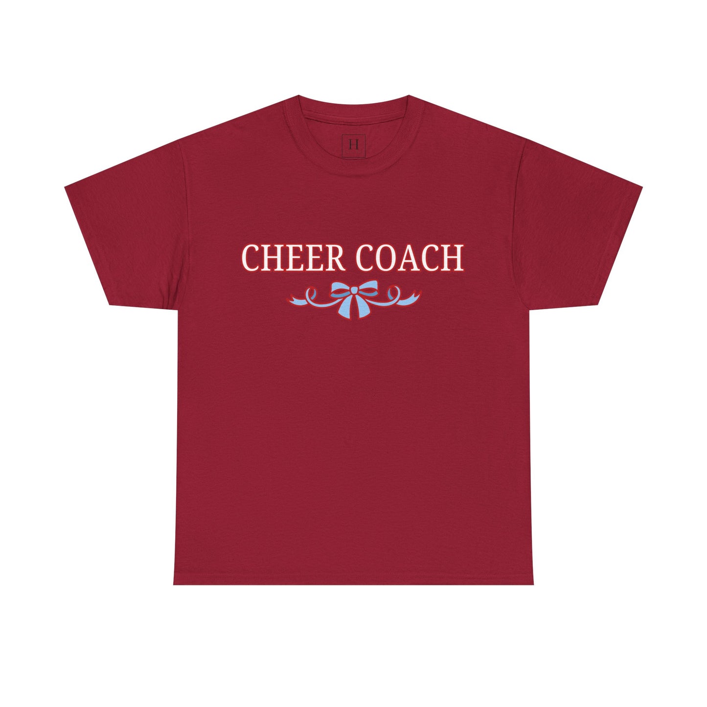 Cheer Coach (RED) Coquette Bow Unisex Heavy Cotton Tee