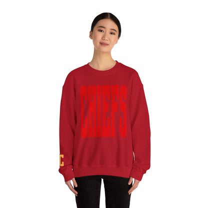KC KANSAS CITY Chiefs  - KC on Right Sleeve - Unisex Sweatshirt