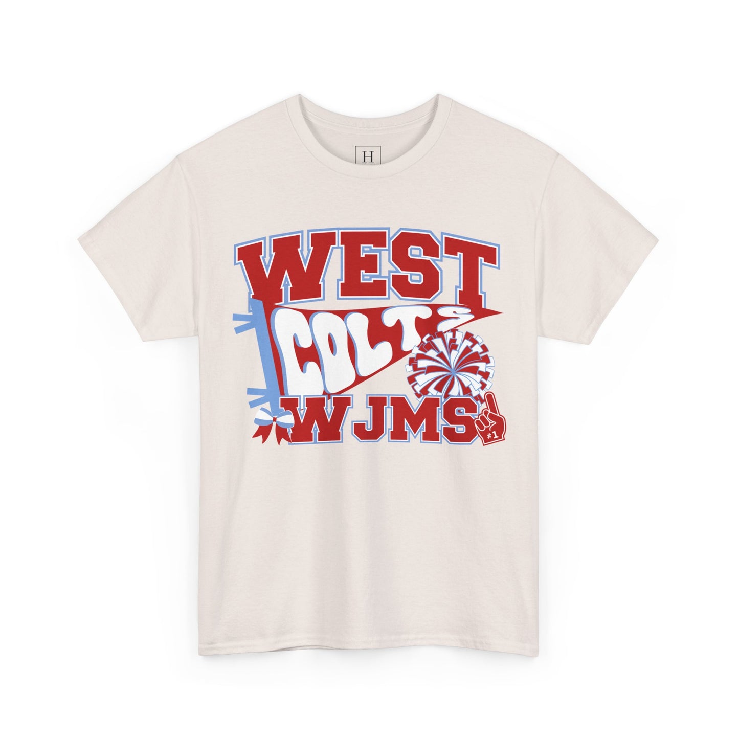 West Jessamine WJMS Colts Fan Tee —  Front & Back Unisex Tee