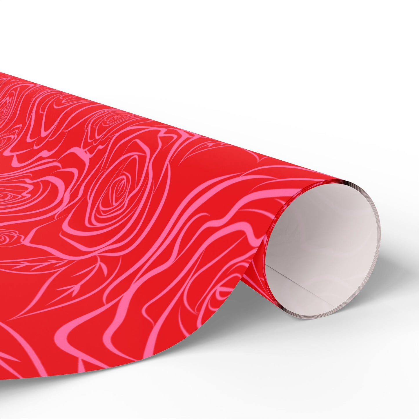 Pink & Red Floral Wrapping Paper — Coquette Flower Gift Wrap