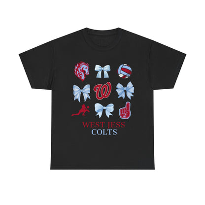 Volleyball Coquette Bows Unisex Tee - West Jessamine