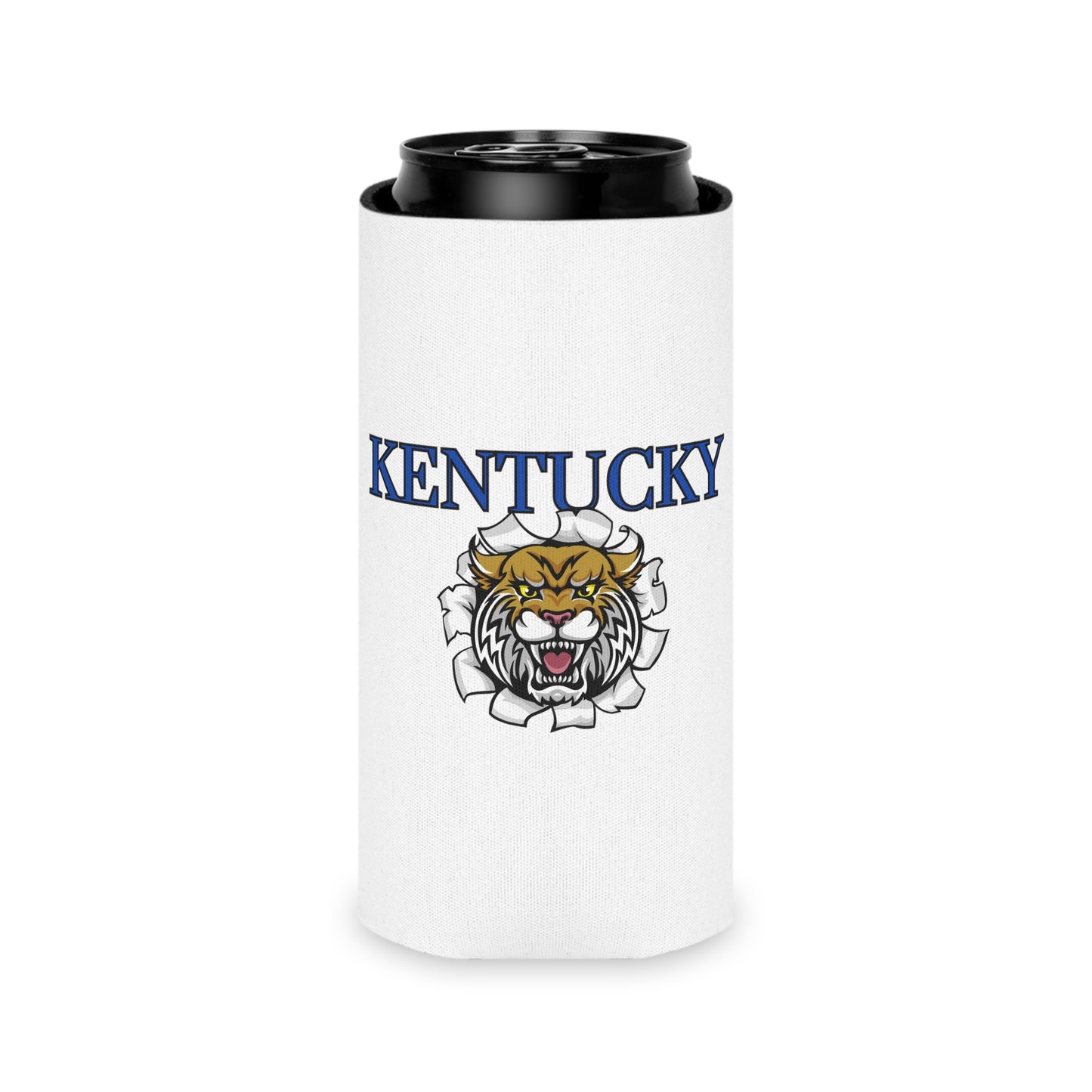 Kentucky UK Blue Paw Print Koozie