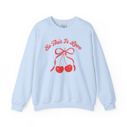 So This Is Love Cherry Bow Sweatshirt