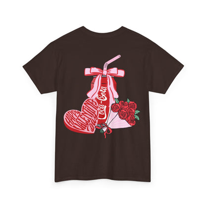 Valentines Day Coca Cola and Bows - Soda Shirt - Front & Back