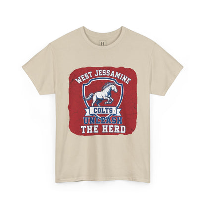 West Jessamine Colts - Unleash The Herd - Red BG Unisex Shirt