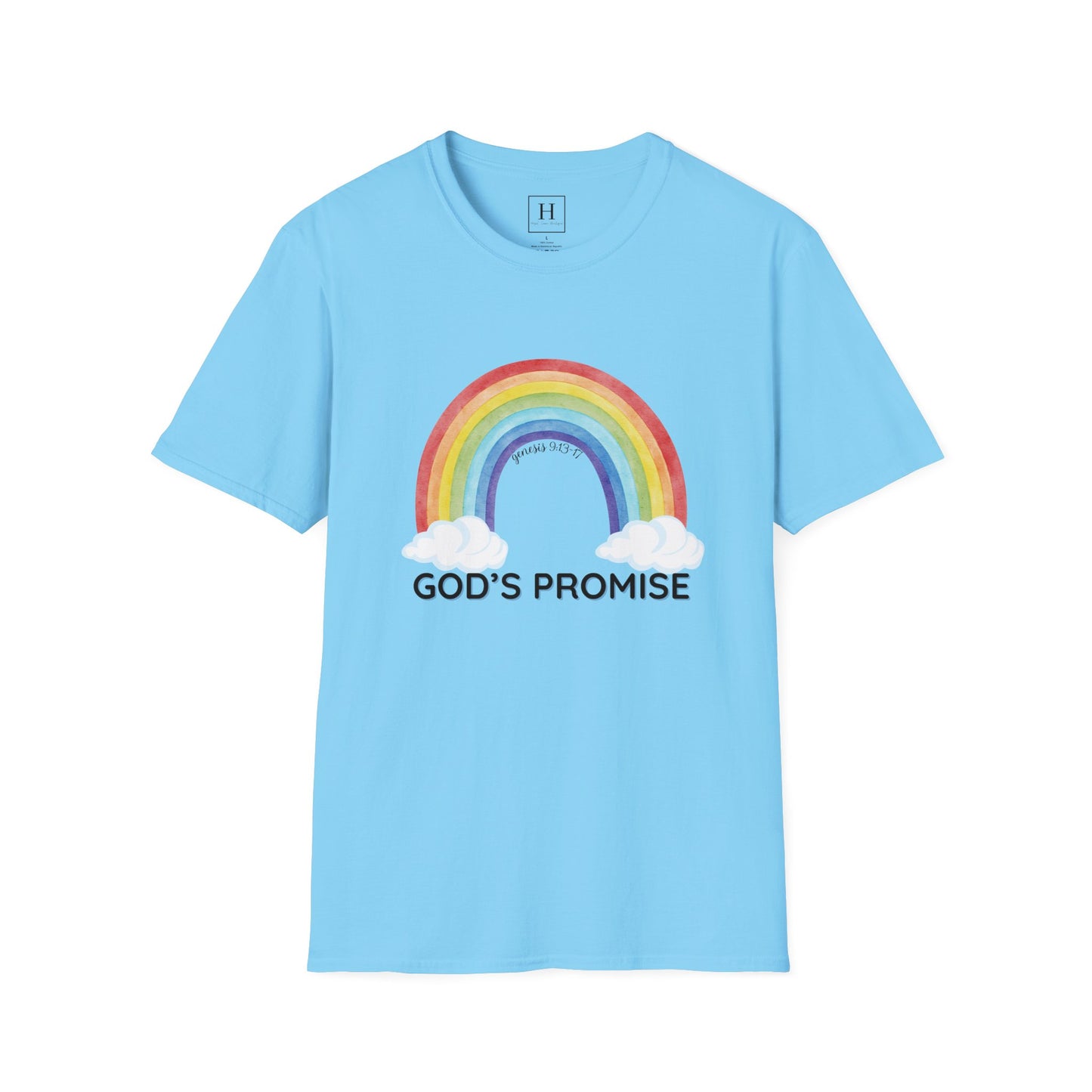 Rainbow God's Promise Genesis 13 Christian T-shirt