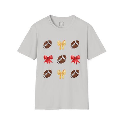 Bows & Football T-Shirt (Front Only)
