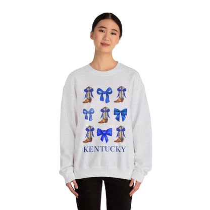 Kentucky Wildcats Coquette Cowgirl Boots & Bows Sweater