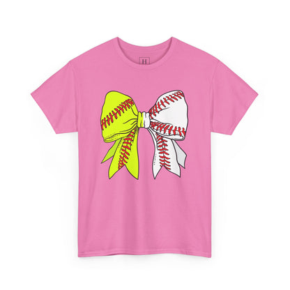 Softball Baseball Bow Unisex Tee - Sports Mama