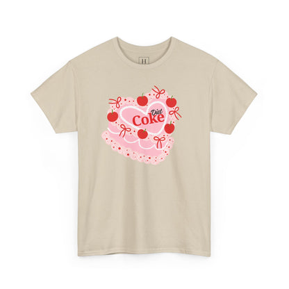 Coquette Cherry "Diet Coke" Heart Cake T-Shirt