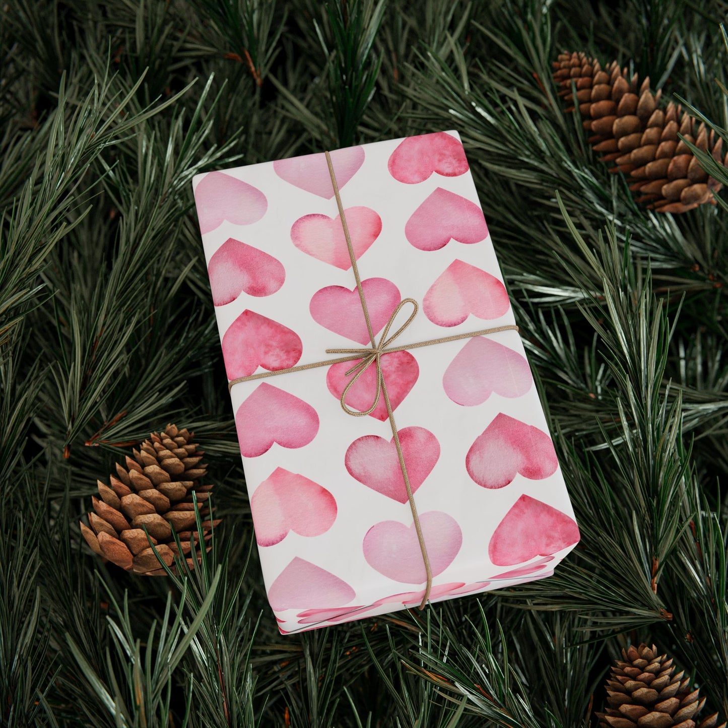 Shades of Pink Heart Wrapping Paper — Coquette Gift Wrap