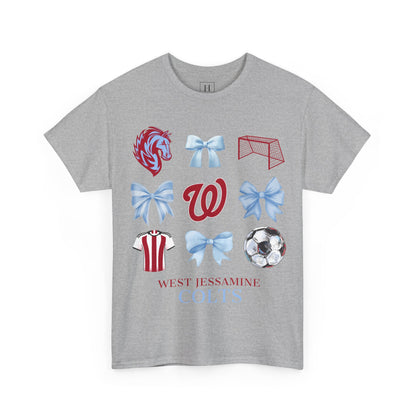 Soccer Coquette Bows Unisex Tee - West Jessamine