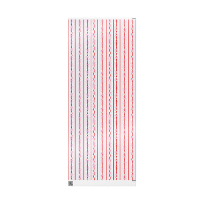 Pink Bows & Red Stripes Wrapping Paper — Coquette Gift Wrap