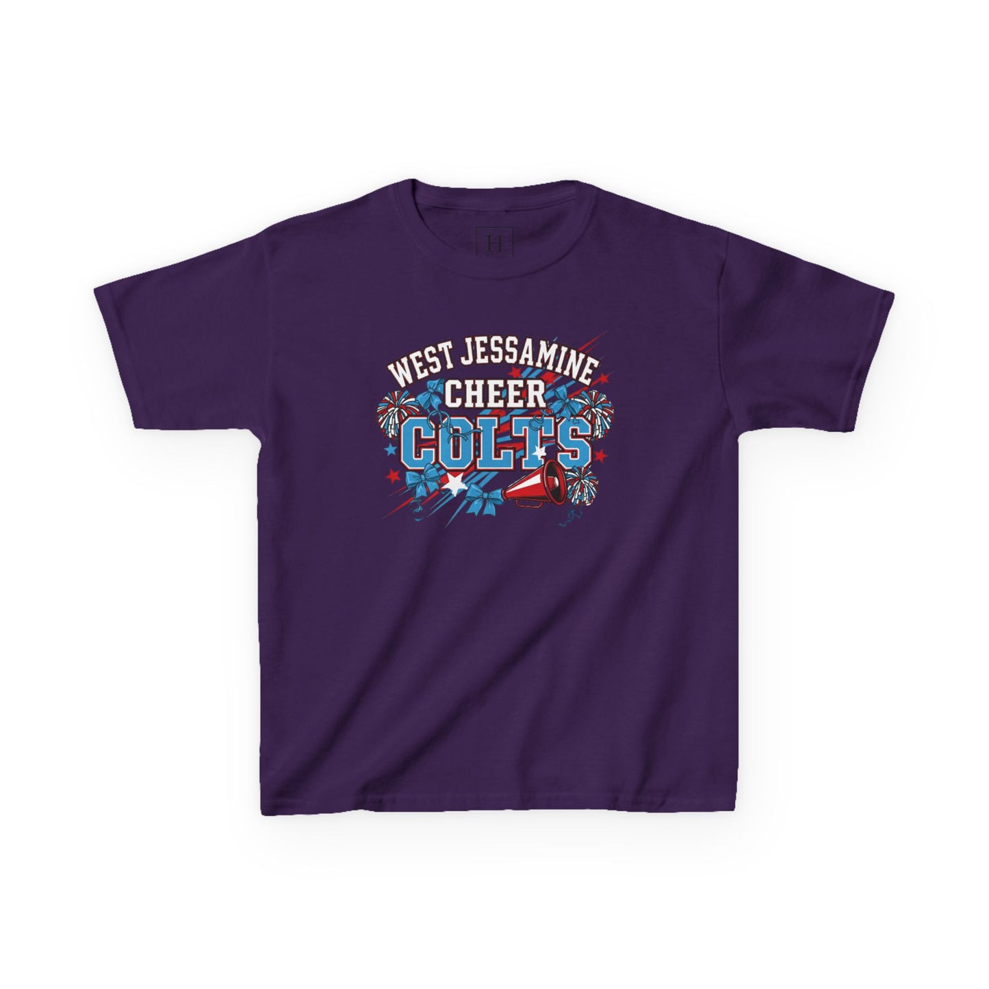 YOUTH - - West Jessamine Cheer COLTS - Poms, Bows, Stars - Unisex Shirt