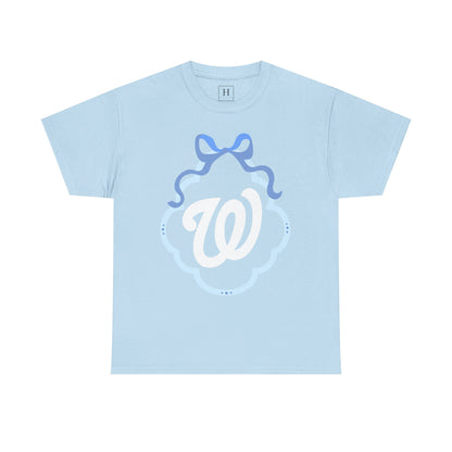 W COQUETTE BLUE BOW & BORDER
