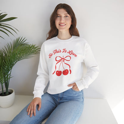 So This Is Love Cherry Bow Sweatshirt