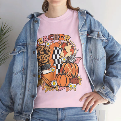 Fall Retro Teacher T-Shirt