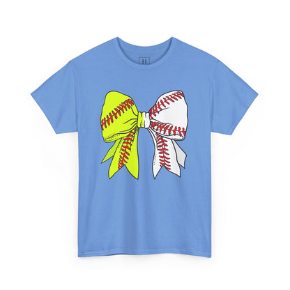 Softball Baseball Bow Unisex Tee - Sports Mama