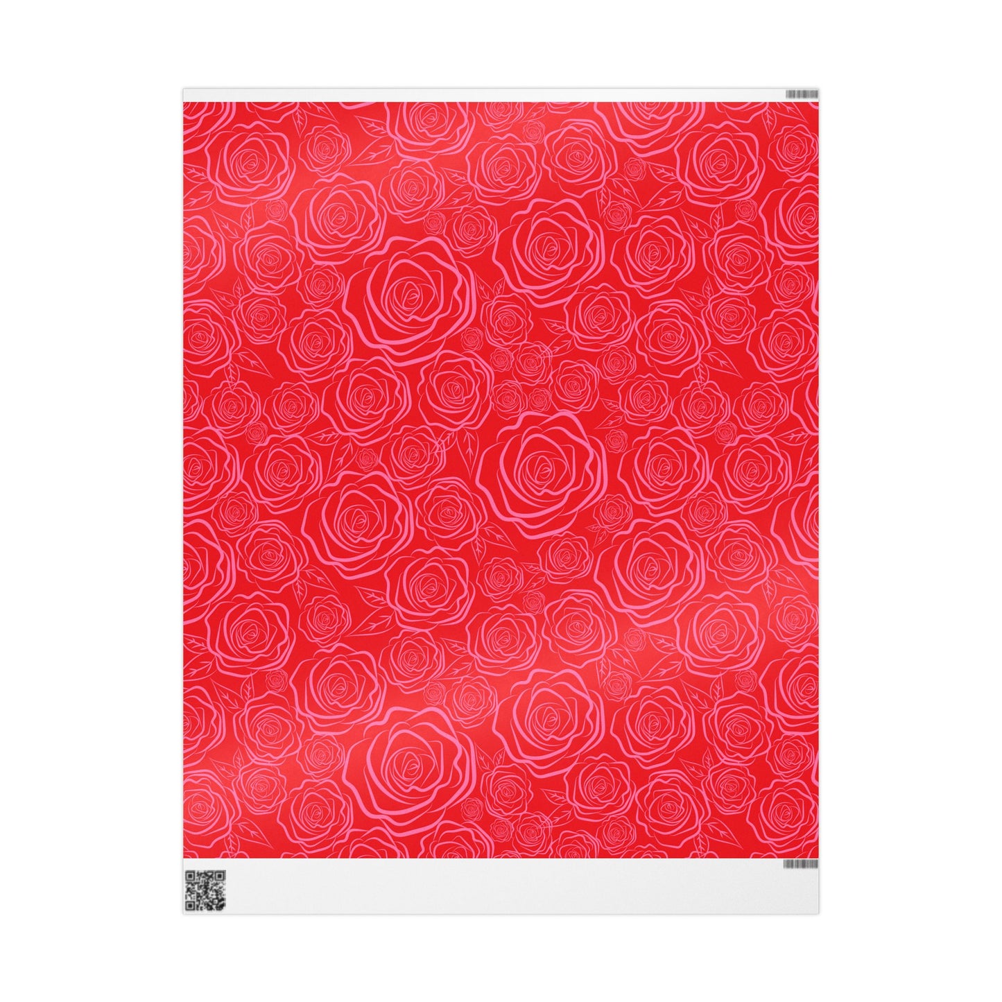 Pink & Red Floral Wrapping Paper — Coquette Flower Gift Wrap