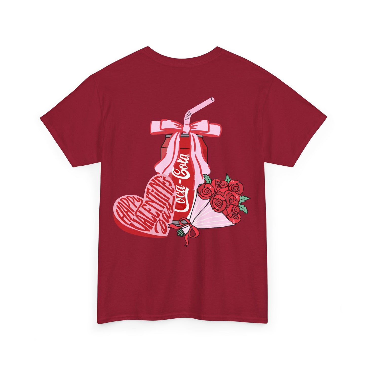 Valentines Day Coca Cola and Bows - Soda Shirt - Front & Back