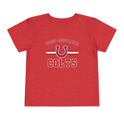 Toddler; West Jessamine Colts with Horseshoe- Unisex T-shirt