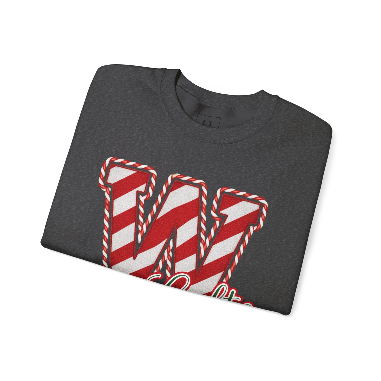 Candy Cane "W" - Colts; Christmas Sweatshirt - Unisex
