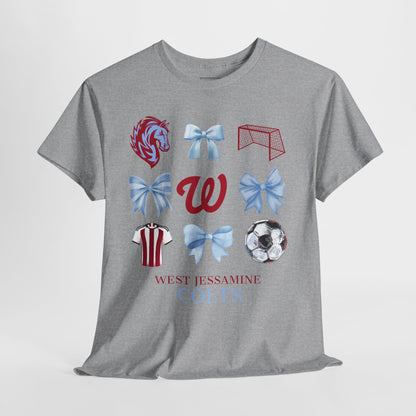 Copy of West Jessamine Colts Coquette Soccer Bows - Unisex Tee