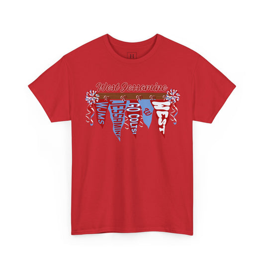 West Jessamine Pennant Flag Colts Cheer Pom - Unisex Shirt