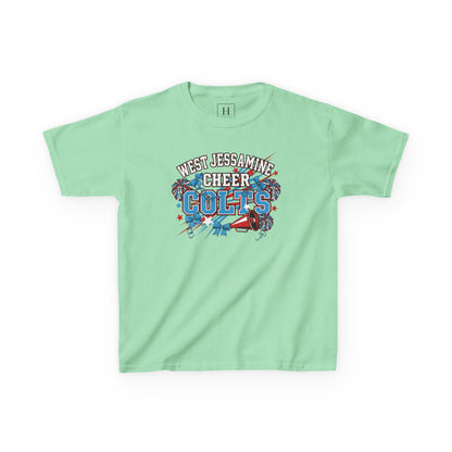 YOUTH - - West Jessamine Cheer COLTS - Poms, Bows, Stars - Unisex Shirt