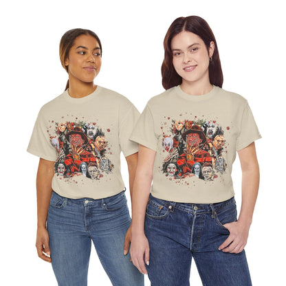 Halloween; Classic Horror Characters with Blood Splatter -- Unisex