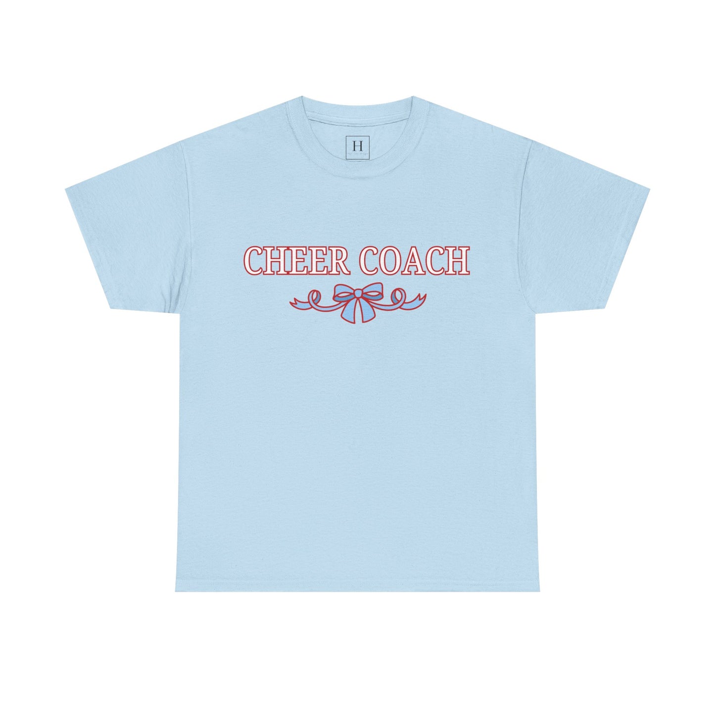 Cheer Coach (RED) Coquette Bow Unisex Heavy Cotton Tee