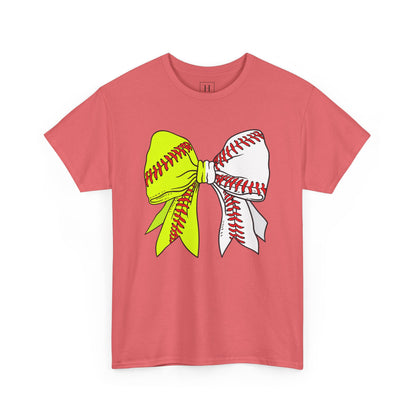 Softball Baseball Bow Unisex Tee - Sports Mama