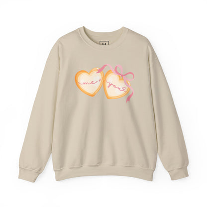 Me + You Heart Locket with Pink Bow Sweatshirt
