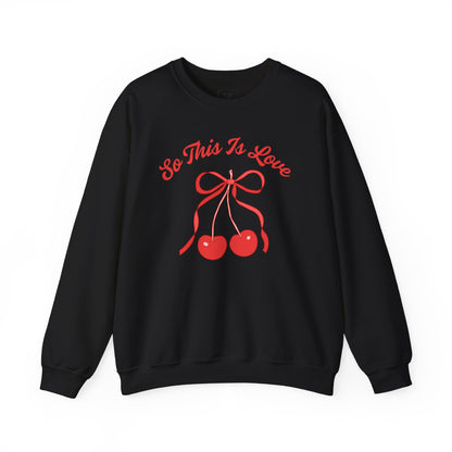 So This Is Love Cherry Bow Sweatshirt