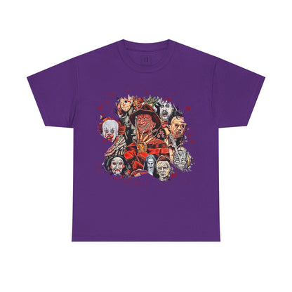 Halloween; Classic Horror Characters with Blood Splatter -- Unisex