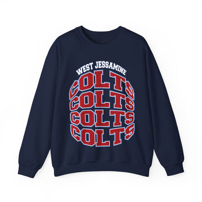 West Jessamine Colts Crewneck Sweatshirt — School Spirit Pride - Unisex
