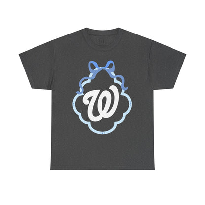 W COQUETTE BLUE BOW & BORDER