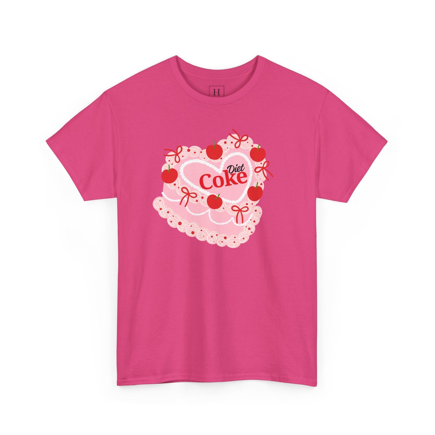 Coquette Cherry "Diet Coke" Heart Cake T-Shirt