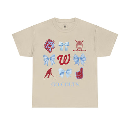 West Jessamine Colts Coquette Hockey Bows - Unisex Tee