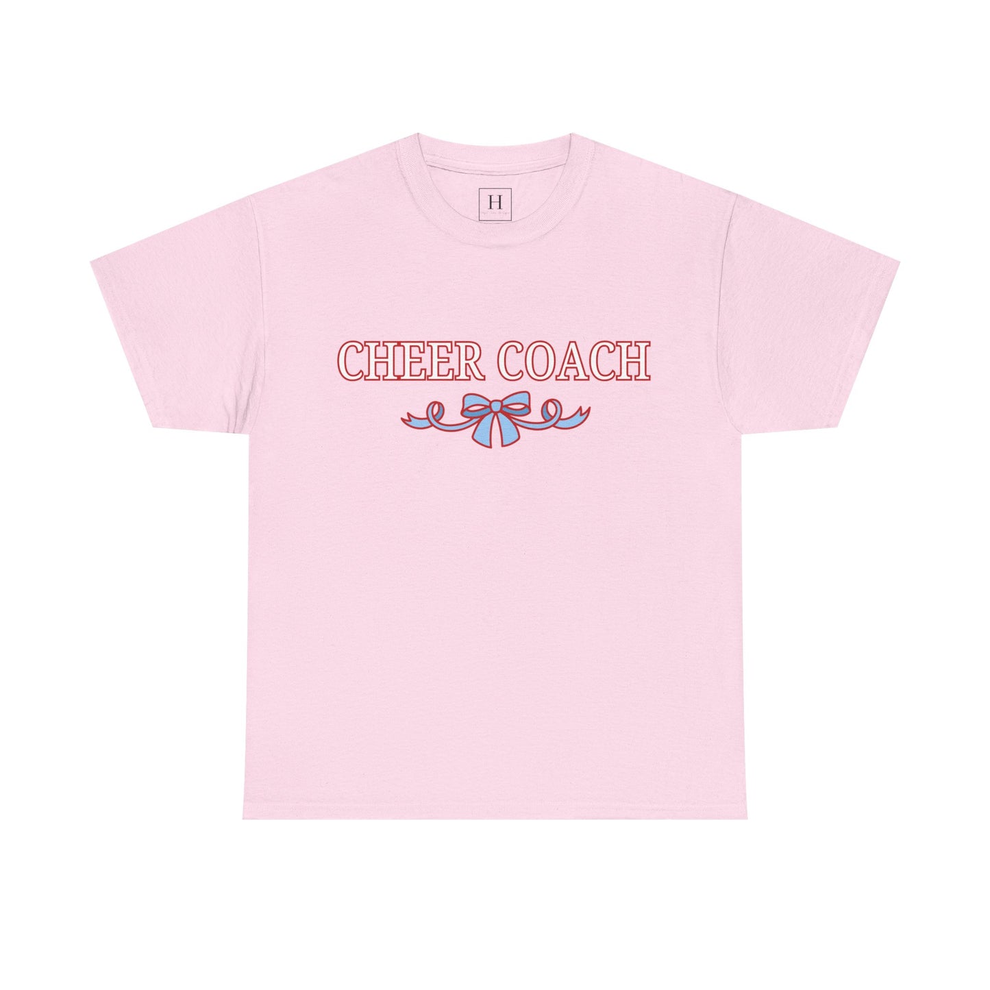 Cheer Coach (RED) Coquette Bow Unisex Heavy Cotton Tee