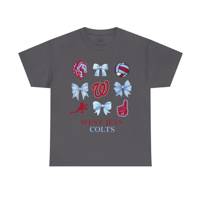 Volleyball Coquette Bows Unisex Tee - West Jessamine