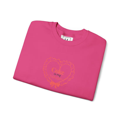 Valentine Heart 'Coke Is My Valentine' Crewneck Sweatshirt -Embroidered