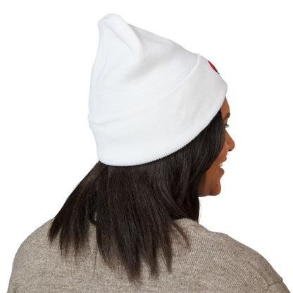 "Diet Coke" Heart Embroidered Cuffed Beanie — Classic Script Winter Hat