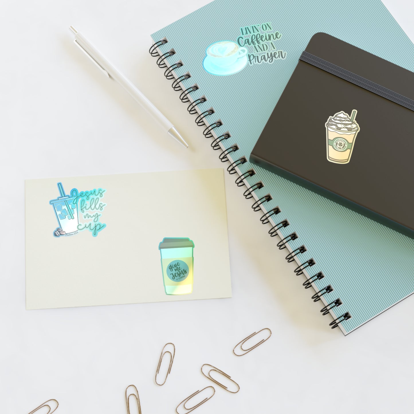 Coffee and Jesus Christian Sticker Sheets